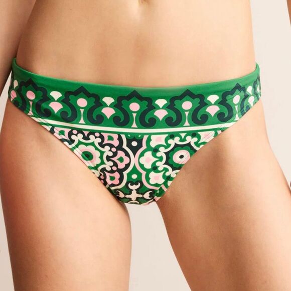 Boden Classic Bikini Bottom and Porto Top size 16-18 Green Artisan Geo - Picture 10 of 14